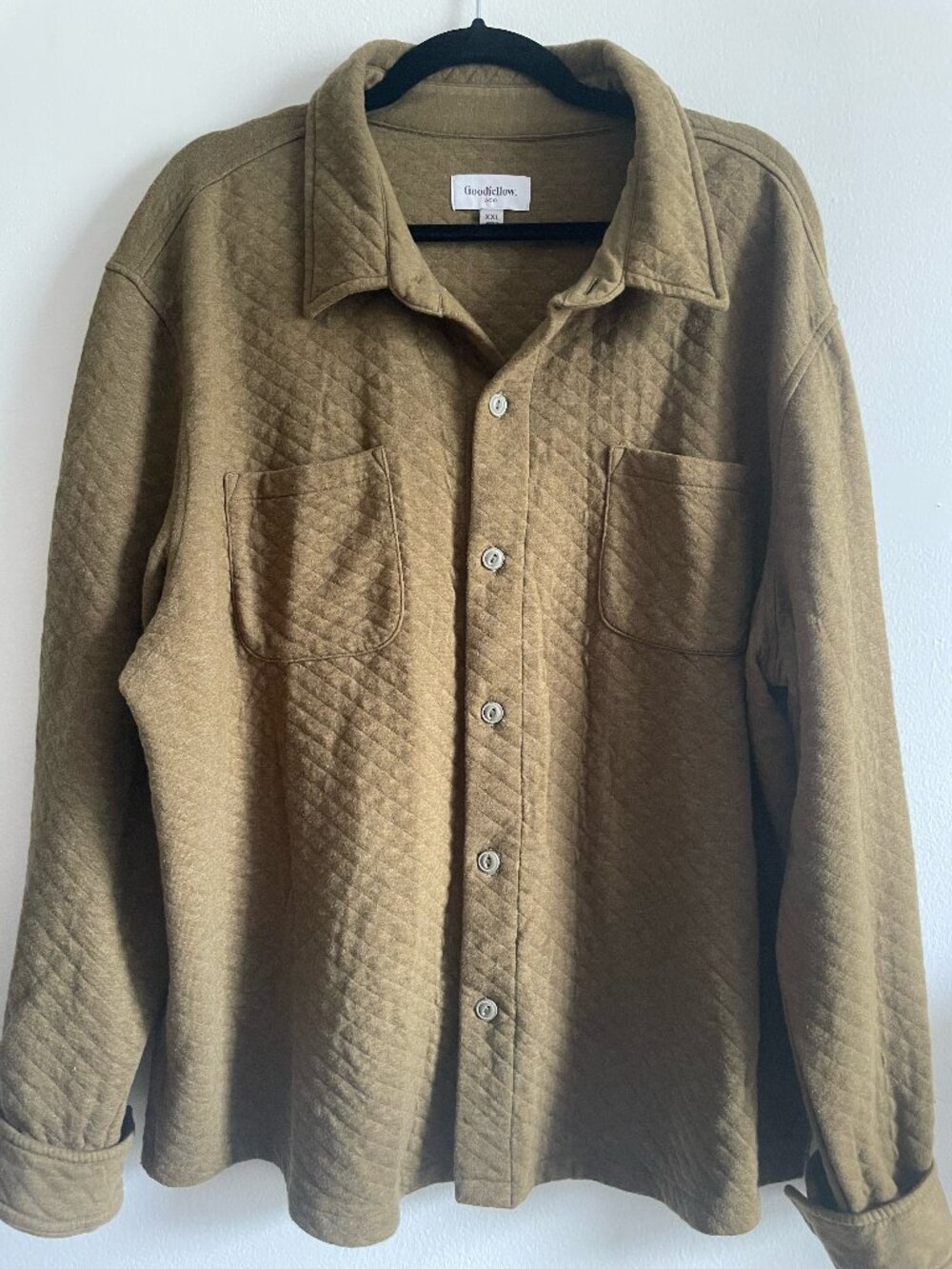 Olive quilted chore jacket